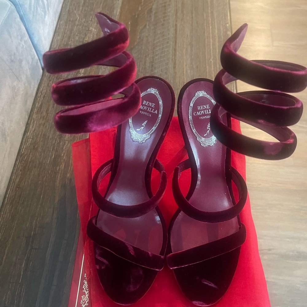 Rene Caovilla's Velvet Cleo sandals - Picture 5 of 9